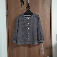 新品☆七分袖ノーカラージャケット