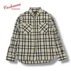 Cushman クッシュマン 長袖コットンリネンチェックシャツ シャーリング加工のサムネイル