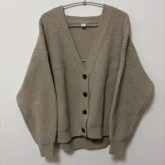 SeaRoomlynn コットンアクリル ニットカーディガン ベージュ