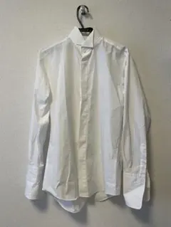 【3点セット】ウイングカラーシャツ (白)・アームバンド・カフスボタン