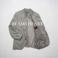 BEAMS HEART アンコン テーラードジャケット グレー ストレッチ L