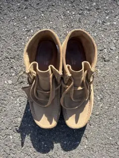 Clarks ワラビー スエード ベージュ 25.5cm メンズ ブーツ
