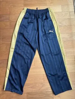 Puma ストライプパンツ ネイビー/ゴールド