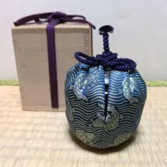 茶道具「阿古陀茶入」作者不明 木製棗 桐箱 仕覆付 輪島塗