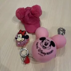 東京ディズニーリゾート　ミニー キーホルダー 帽子 セット