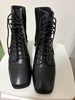 ESPERANZA レースアップショートブーツ 黒 Lサイズ