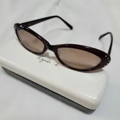 agnes b. アニエスベー サングラス ブラウン スタッズ ケース付きのサムネイル