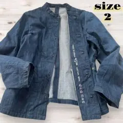 【45R】おこめデニムの908ジャケット インディゴ Mサイズ スタンドカラー