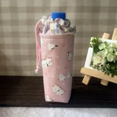 スケーター470ml女の子用水筒カバーハンドメイドさくらんぼシマエナガ