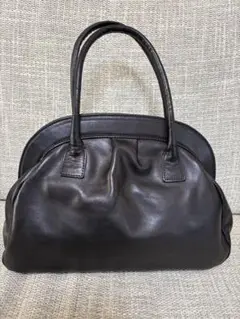 B.stuffビースタッフ　本革　ハンドバッグがま口風ブラックフォーマル冠婚葬祭