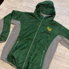 ATHLETA/アスレタ フード付ナイロントラックジャケット Oサイズ/グリーン