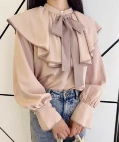 NICE CLAUP ビックカラー配色ブラウス ナイスクラップ