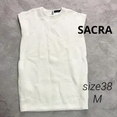 日本製　SACRA サクラ　ジレ　ワンピース　オフホワイト　ノースリーブ　ベストのサムネイル