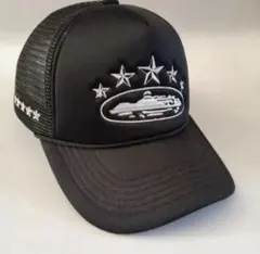 corteiz メッシュキャップ　ノーブランド ブラックUK ストリート