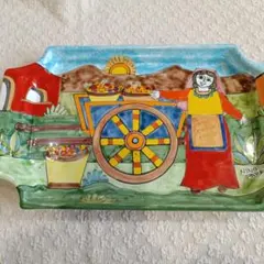 NINO PARRUCCA 　飾り皿　絵皿 Italian Hand Painted Decorative Plate – Nino Parrucca, Palermo