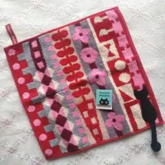 ベ*ィ様 Atsuko Matano 猫シルエット タオルハンカチ　25×25c