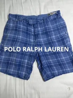 RRL ダブルアールエル チェック ショートパンツ リネン混 W36相当