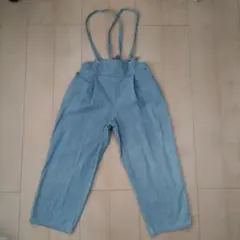 ライトブルー サロペット デニム風