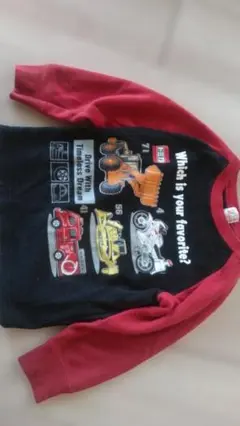 tomica 110サイズ　車のグラフィック長袖トレーナー