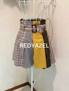 REDYAZEL マルチカラーチェックスカート