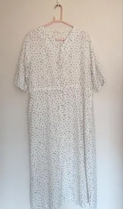 ワンピース　ドット　水玉　マキシワンピ