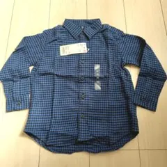 新品★UNIQLO フランネルチェック長袖シャツ 110