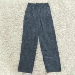 美品　ペイズリー柄 ワイドパンツ coen ライトグレー　ウエストゴム