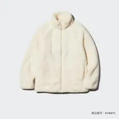 ユニクロ UNIQLO ファーリーフリースフルジップジャケット オフホワイト L