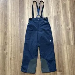 モンベル キッズ ネイビー系 スキーウェア サスペンダー付き 140