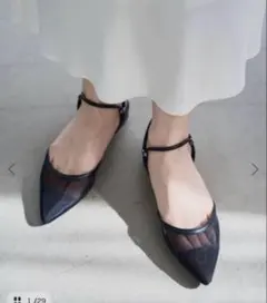 LE TALON ポインテッド2WAYストラップチュールミュール