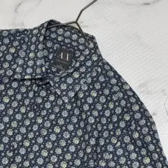 美品✨ARMANIEXCHANGE紺系半袖シャツ総柄ダークトークンM mr623のサムネイル