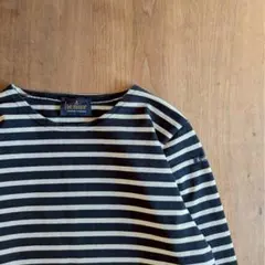 未使用品 Le minor ルミノア 別注　ボーダー バスクシャツ 厚手 黒