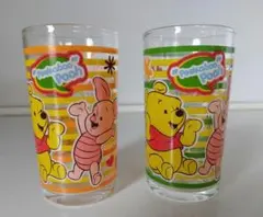 【値下げ】くまのプーさん　ガラスコップ　２個セット