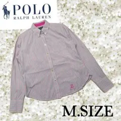 o70〚POLO RALPH LAUREN〛 ストライプシャツ Mサイズのサムネイル