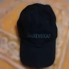 SANDIEGO 刺繍 ベースボールキャップ ブラック