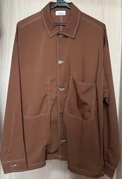 JUNRED ポリツイルオーバーステッチシャツ