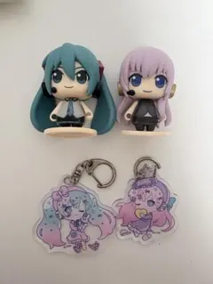 初音ミク 巡音ルカ フィギュア アクリルキーホルダー セット