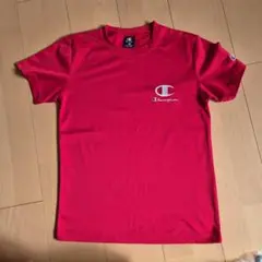 Champion 赤 Tシャツ ロゴ入り