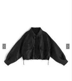 襟2Wayレザーブルゾン[fo1951]