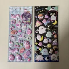 クーリア　①香りつきユニコーンシール　②光るオバケシール