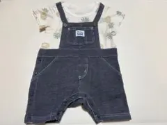 Buddy Lee パイナップル柄オーバーオール風ロンパース 80cm