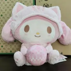 サンリオ　ことらねこBIGぬいぐるみ　マイメロディ＆キティレアボールペン　セット