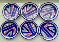 【昭和レトロ】　Scandia カラフル皿 6枚セット