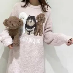 ジェラートピケ ベビモコラビットジャガードプルオーバー＆ラビット柄