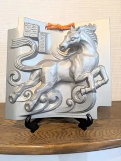 馬の彫刻 インテリア置物 シルバー