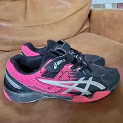 ASICS 21cm キッズ スニーカー ブラック/ピンク
