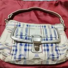 【訳あり特価】Coach 　ポピーチェック柄　 ショルダーバッグ