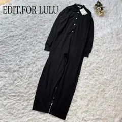 EDIT.FOR LULU ポロシャツニットオールインワン　ブラック　タグ付きのサムネイル