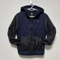 G-STAR RAW キルティング ジャケット フード付き ネイビー S 古着