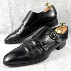極美品✨REGAL W53B ダブルモンク 26cm 黒 ストレートチップ - メルカリ
